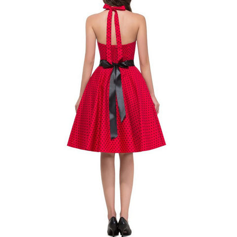 Image of 1950's Audrey Hepburn Vintage Halter Dress - Itopfox