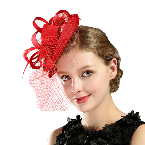 Image of Cocktail Veil Fascinators Pill Hat - Itopfox