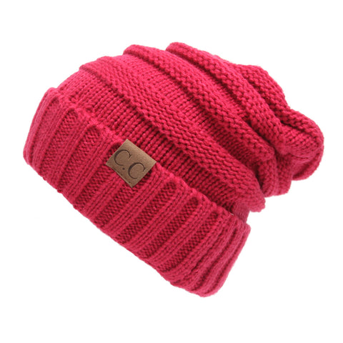 Image of Chunky Knit Beanie Hat (With CC Label) - Itopfox