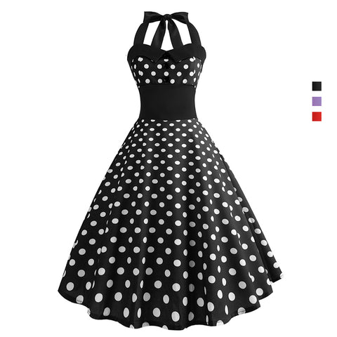 Image of Halter 50s Retro Tea Party Dress - Itopfox