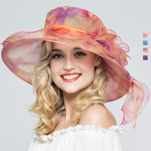 Foldable Organza Church Kentucky Derby Hat - Itopfox