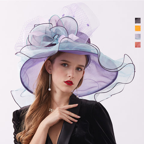 Image of Tea Party Church Organza Hat - Itopfox