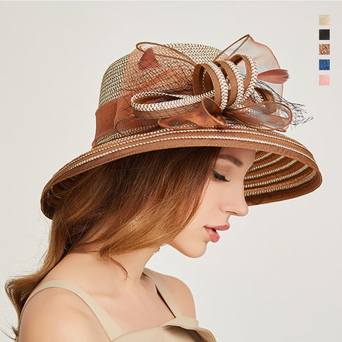 Image of Organza Kentucky Derby Cloche Sunhat - Itopfox