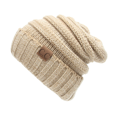 Image of Chunky Knit Beanie Hat (With CC Label) - Itopfox
