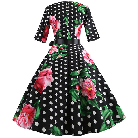 Image of Vintage Retro Cocktail Party Dress - Itopfox