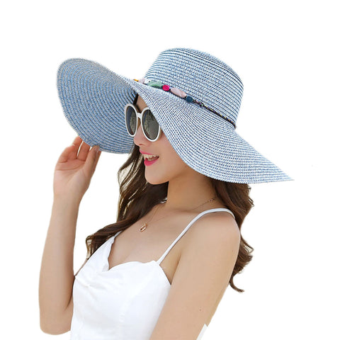 Image of Pearl Wide Brim Floppy Beach Sunhat - Itopfox