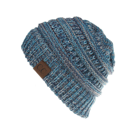 Image of Cable Knit Confetti Chunky Beanie Hat (With CC Label) - Itopfox