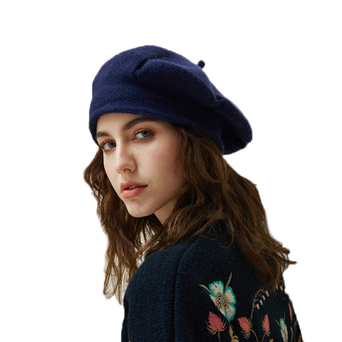 Image of Wool Beret With Vintage Style - Itopfox