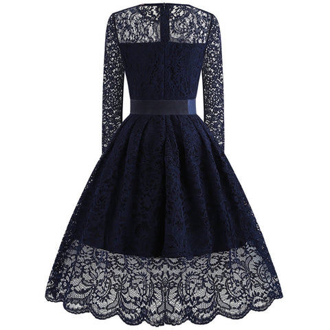Image of 1950's Audrey Hepburn Long Sleeve Dress - Itopfox