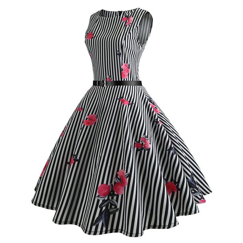 1950's Hepburn Vintage Dress - Itopfox