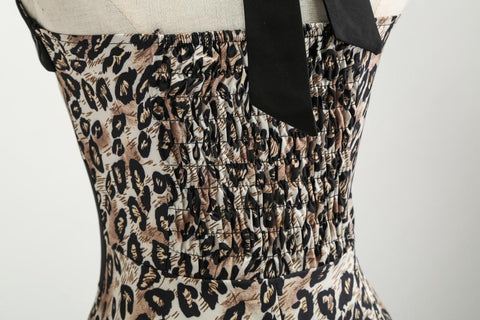Image of Halter Leopard 50s Retro Dress - Itopfox