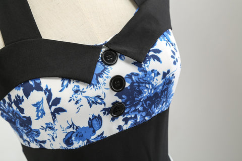 Image of Halter Vintage Hepburn 50s Dress - Itopfox