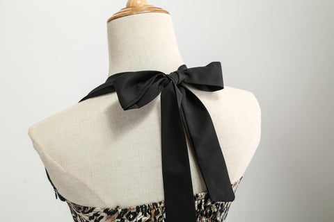 Image of Halter Leopard 50s Retro Dress - Itopfox