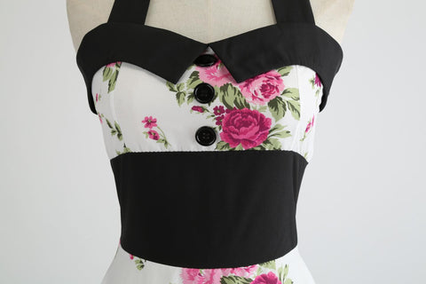 Image of Halter Vintage Floral Dress - Itopfox