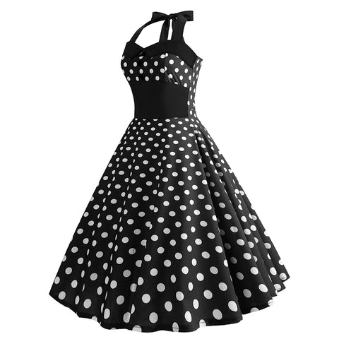 Halter 50s Retro Tea Party Dress - Itopfox