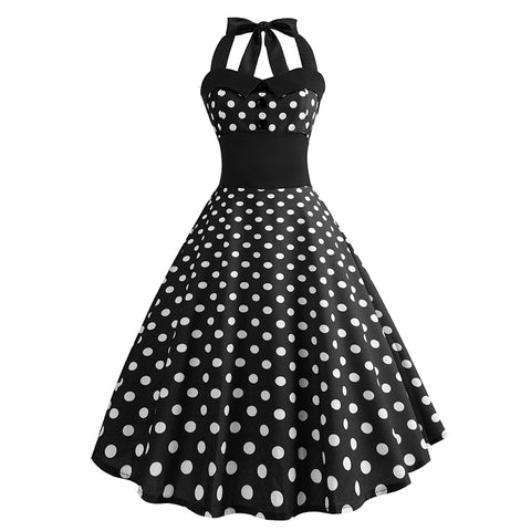 Image of Halter 50s Retro Tea Party Dress - Itopfox