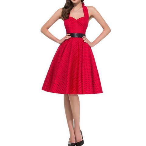 Image of 1950's Audrey Hepburn Vintage Halter Dress - Itopfox