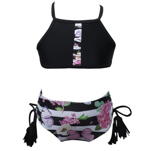 Image of Floral Two Piece Tankini Set - Itopfox