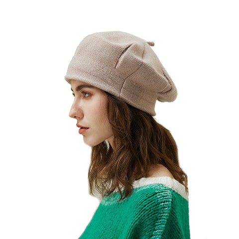 Image of Wool Beret With Vintage Style - Itopfox