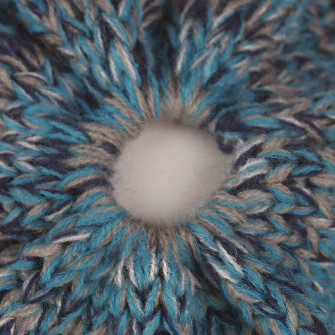 Image of Confetti Pony Tail Knit Beanie Hat - Itopfox