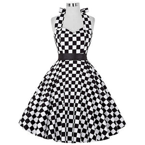 1950's Audrey Hepburn Vintage Halter Dress - Itopfox