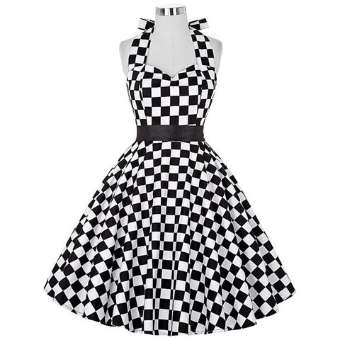 Image of 1950's Audrey Hepburn Vintage Halter Dress - Itopfox