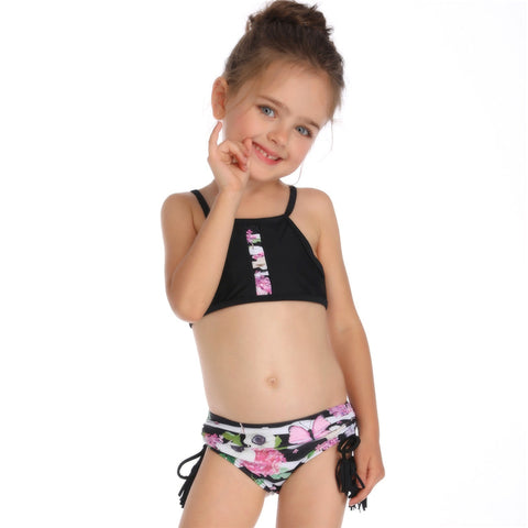 Image of Floral Two Piece Tankini Set - Itopfox