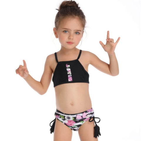 Image of Floral Two Piece Tankini Set - Itopfox