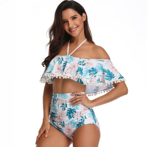 Halter High Waist Swimwear - Itopfox