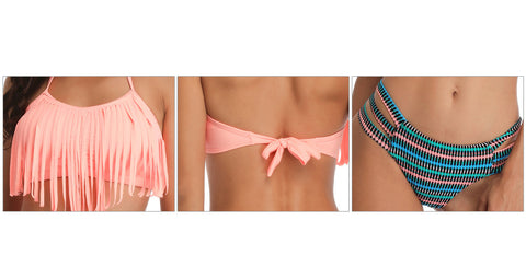 Image of Halter Tassel Layered Bikini Set - Itopfox