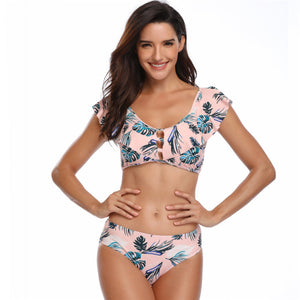 Floral Bandage Tankini Two Piece - Itopfox