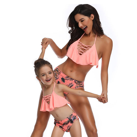 Image of Layered Halter Two Pieces Swimwear - Itopfox