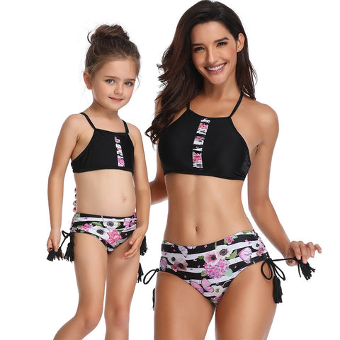 Image of Floral Two Piece Tankini Set - Itopfox