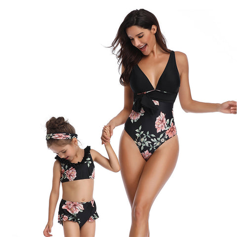 Image of Floral One Piece Bathing Suit - Itopfox