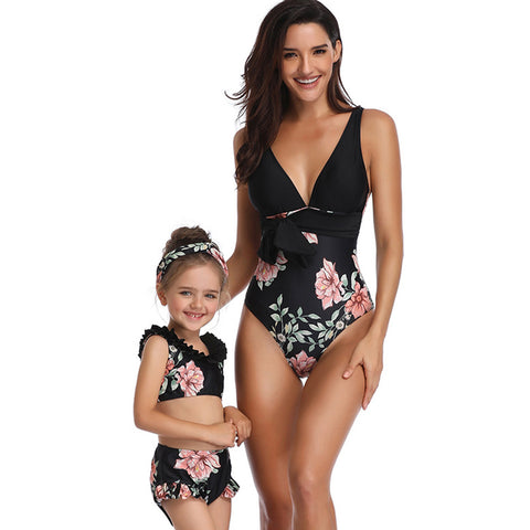Image of Floral One Piece Bathing Suit - Itopfox