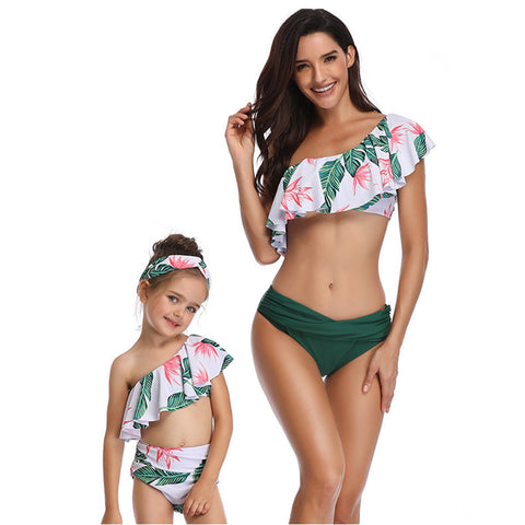Image of Falbala Floral One Shoulder Swimwear - Itopfox