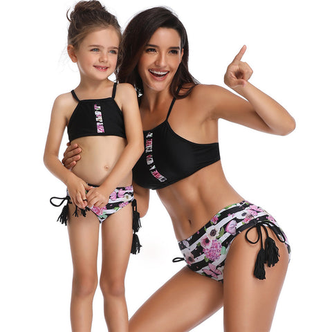 Image of Floral Two Piece Tankini Set - Itopfox