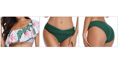 Image of Falbala Floral One Shoulder Swimwear - Itopfox