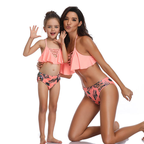 Image of Layered Halter Two Pieces Swimwear - Itopfox