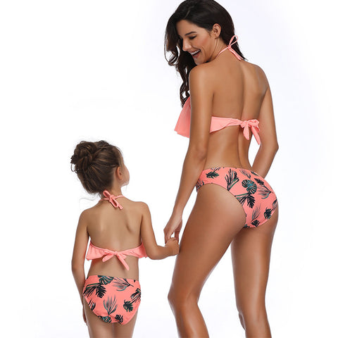 Image of Layered Halter Two Pieces Swimwear - Itopfox