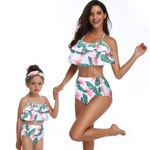 Image of Layered Halter Two Piece Swimwear - Itopfox