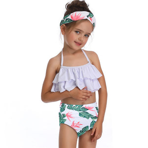 Ruffled High Waisted Two-Piece - Itopfox