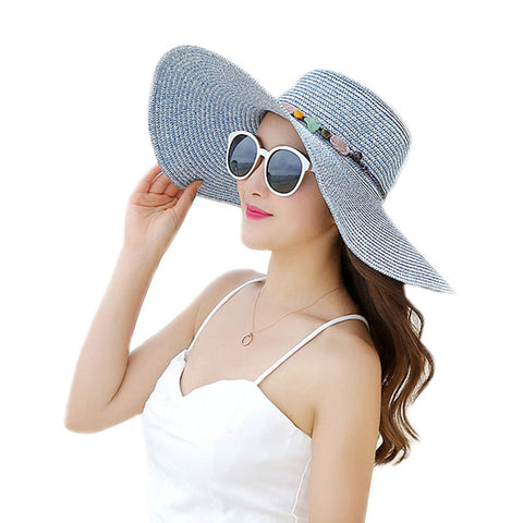 Image of Pearl Wide Brim Floppy Beach Sunhat - Itopfox