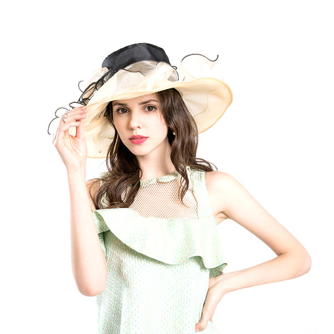 Image of Gauze Flower Kentucky Derby Top Hat - Itopfox