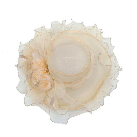 Image of Gauze Fascinator Organza Kentucky Derby Hat - Itopfox
