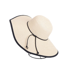 Foldable Big Brim Straw Sunhat - Itopfox