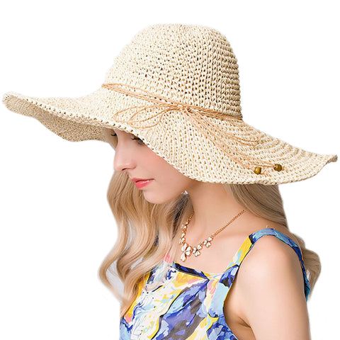 Image of Wide Brim Floppy Beach Sunhat - Itopfox