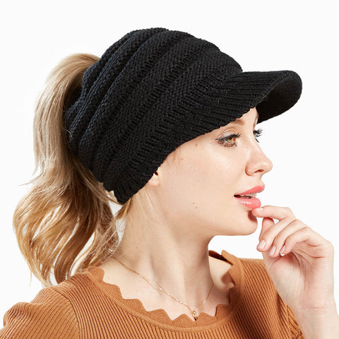 Image of Cable Knit Chunky Skully Beanie Hat - Itopfox