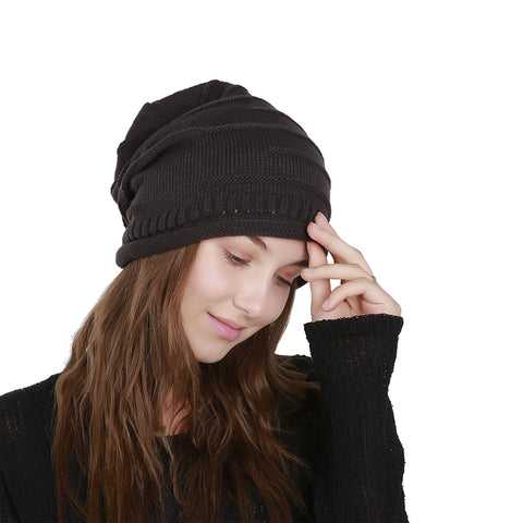 Image of Chunky Knit Skully Beanie Hat - Itopfox