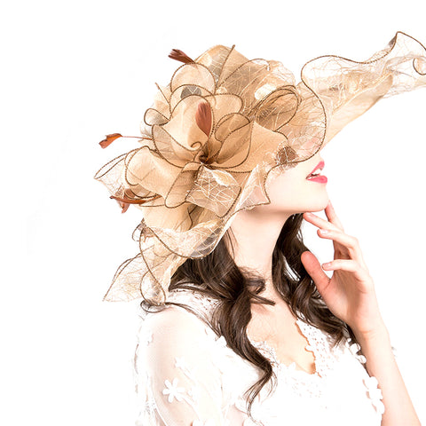 Image of Flower Gauze Kentucky Derby Hat - Itopfox